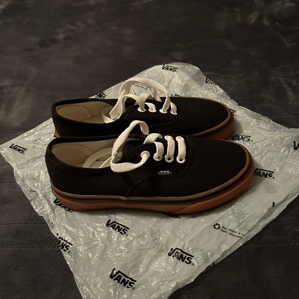 Vans Kids Black Canvas Sneakers
